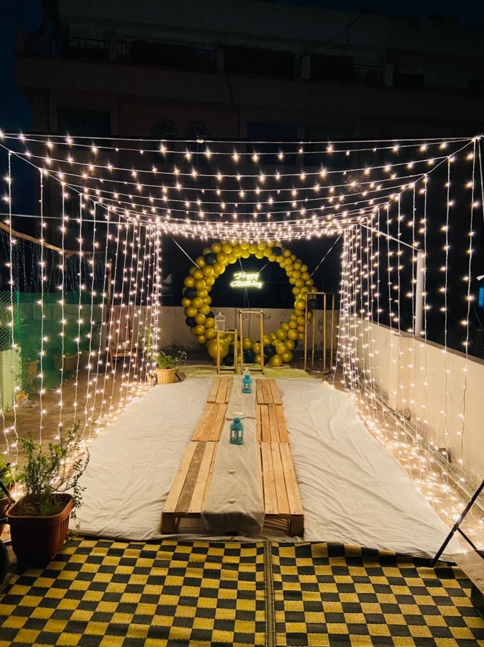 Terrace Candlelight Dinner Decoration