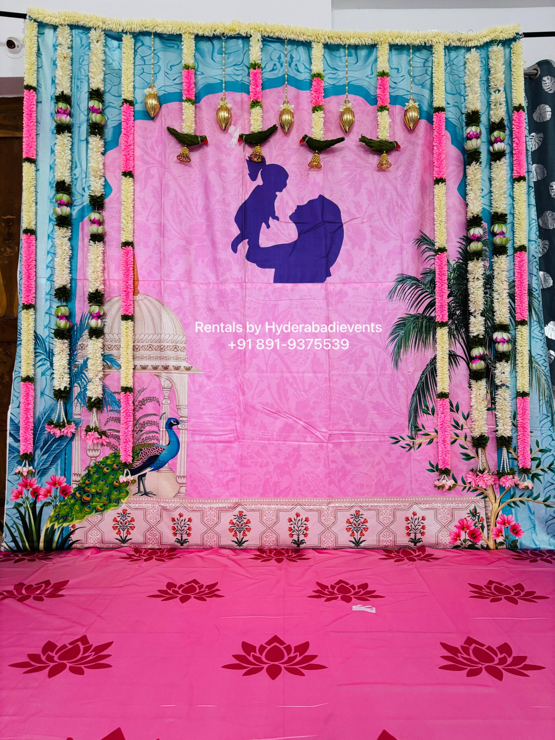 Mother Baby Ceremony Backdrop Rental Hyderabad