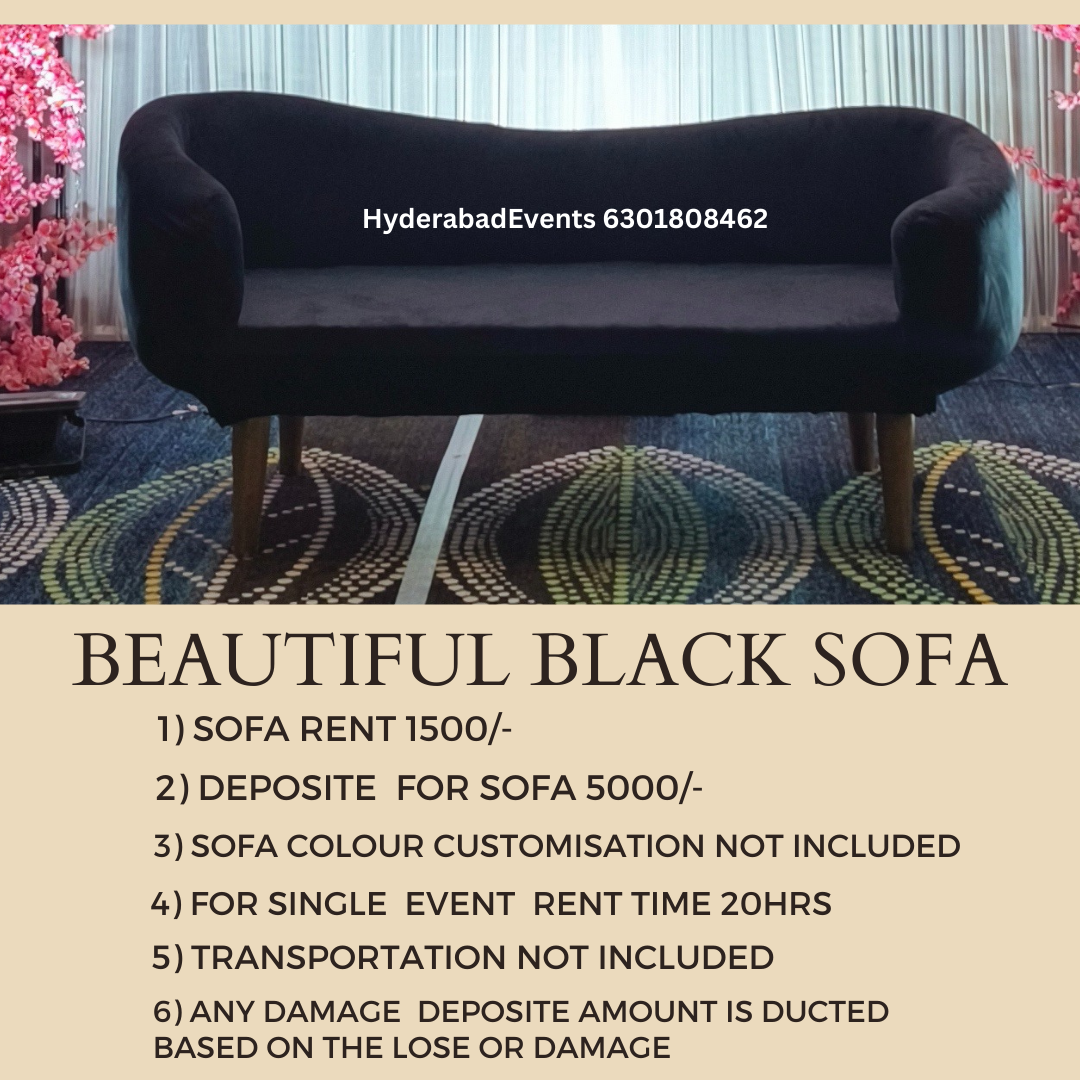 Black Sofa Rent Available