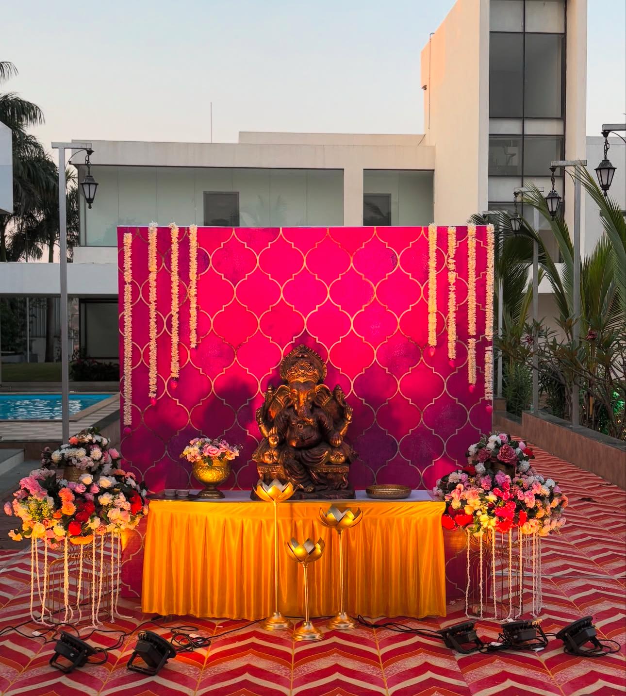 Light Up Your Event With Traditional Setup With Artificial Flowers