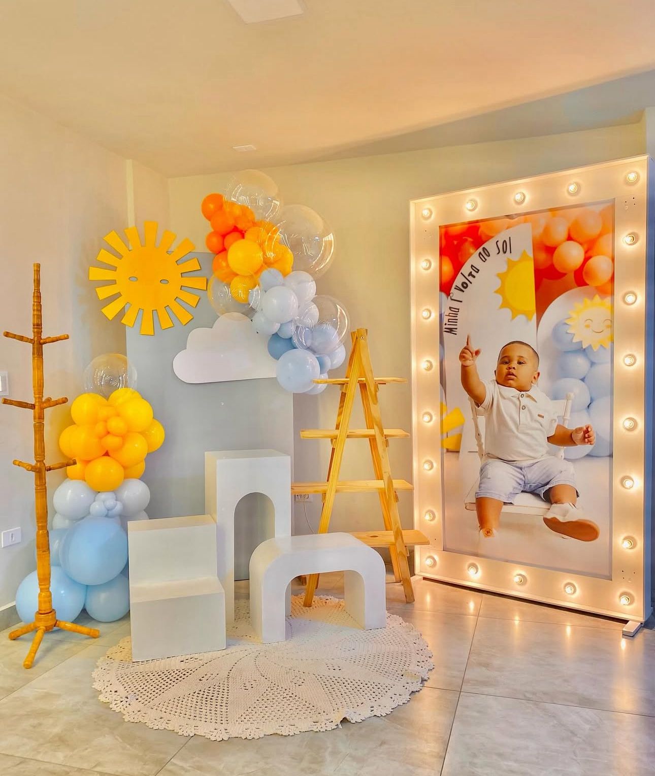 Sun Theme Birthday Decoration Setup – Bright & Cheerful Celebration