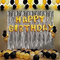 Simple Black And gold Balloon Decoration For Wall House Party