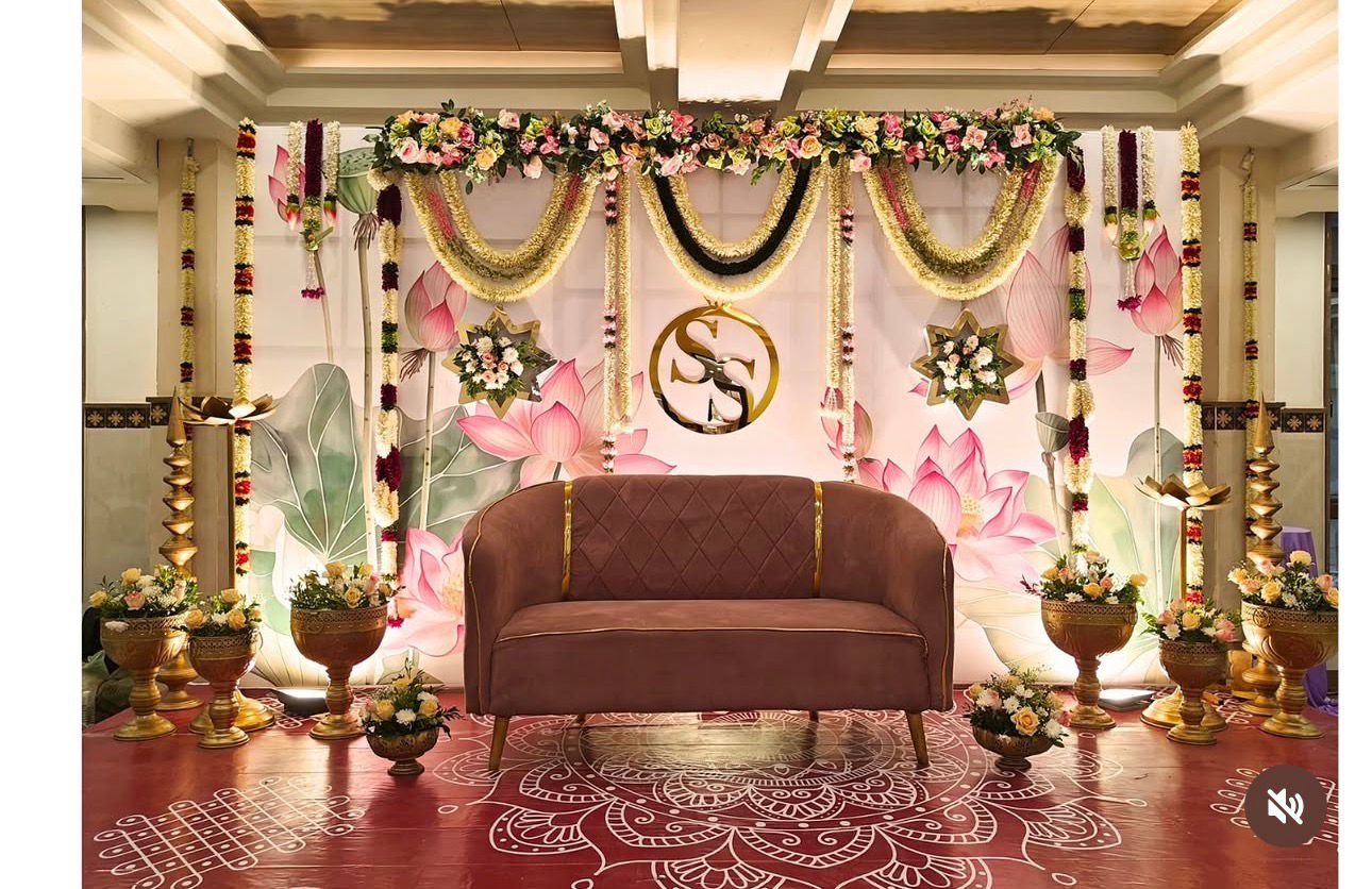 Luxury Lotus Seemantham Stage Decoration