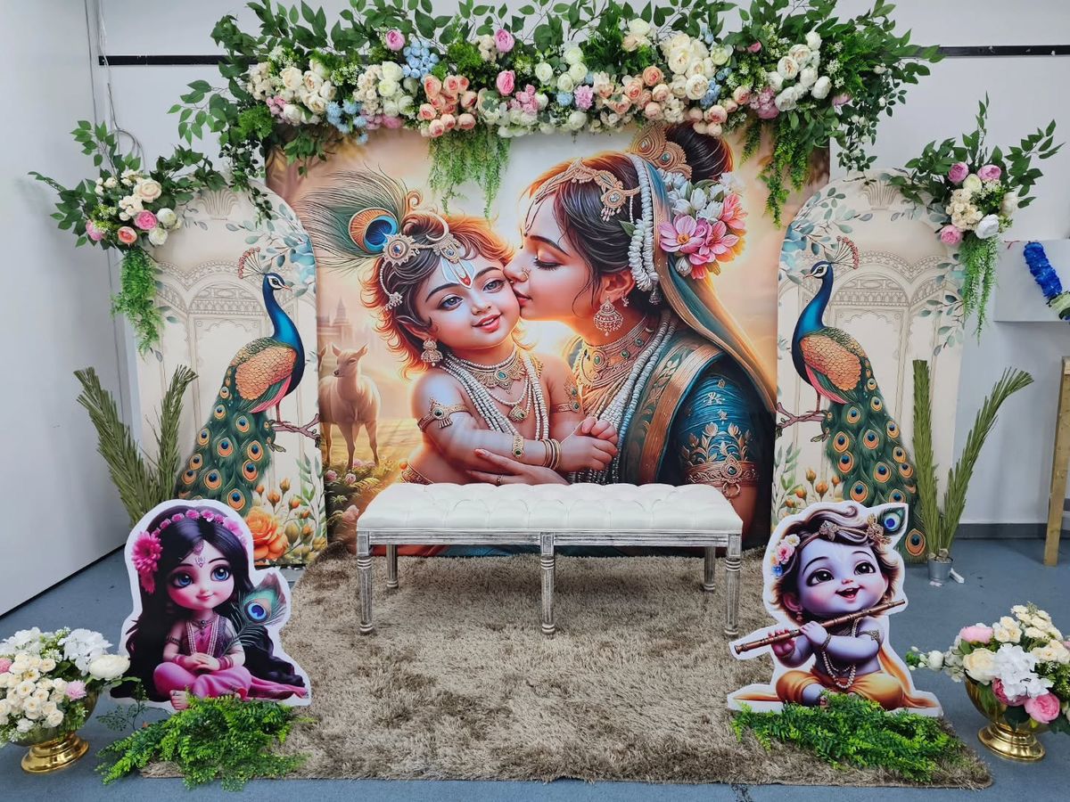 Luxury Radha Krishna Theme Seemantham Decoration