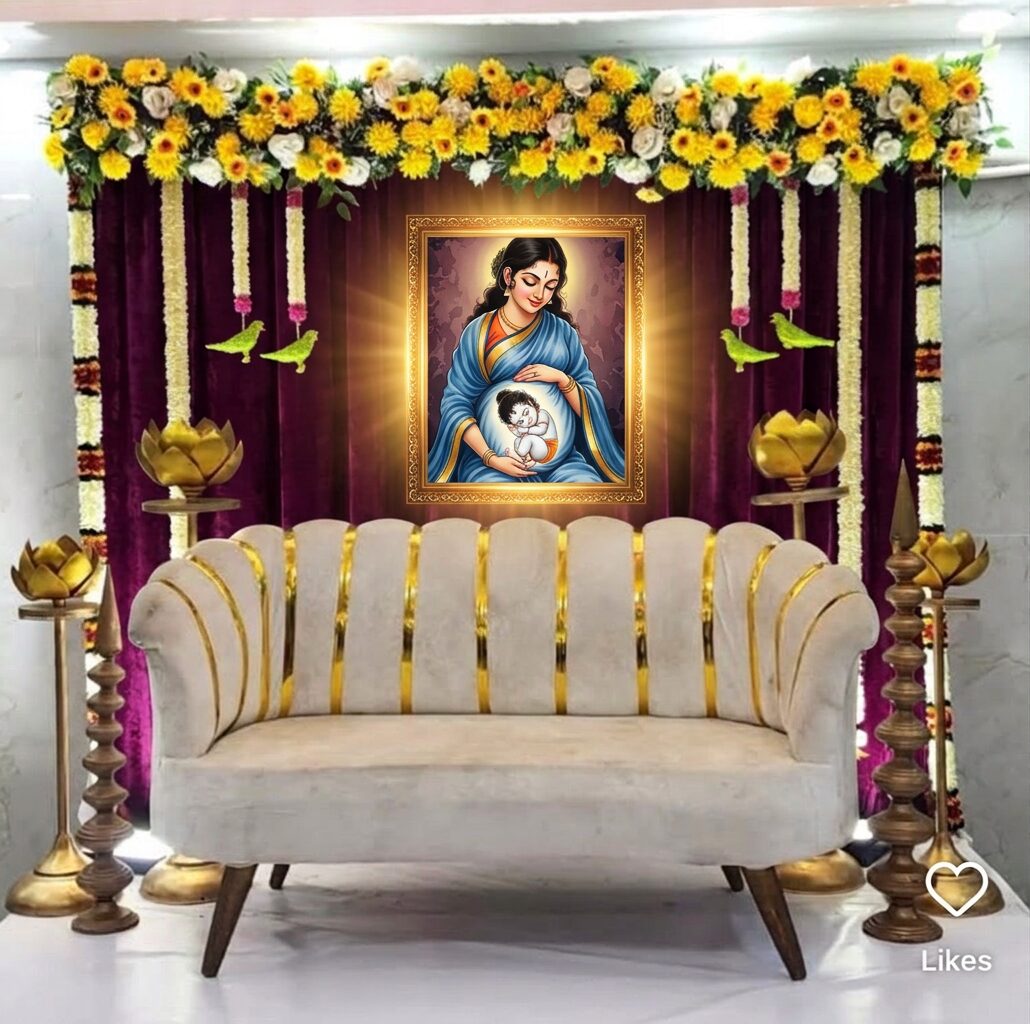 Luxury Traditional Floral Naming Ceremony Decoration