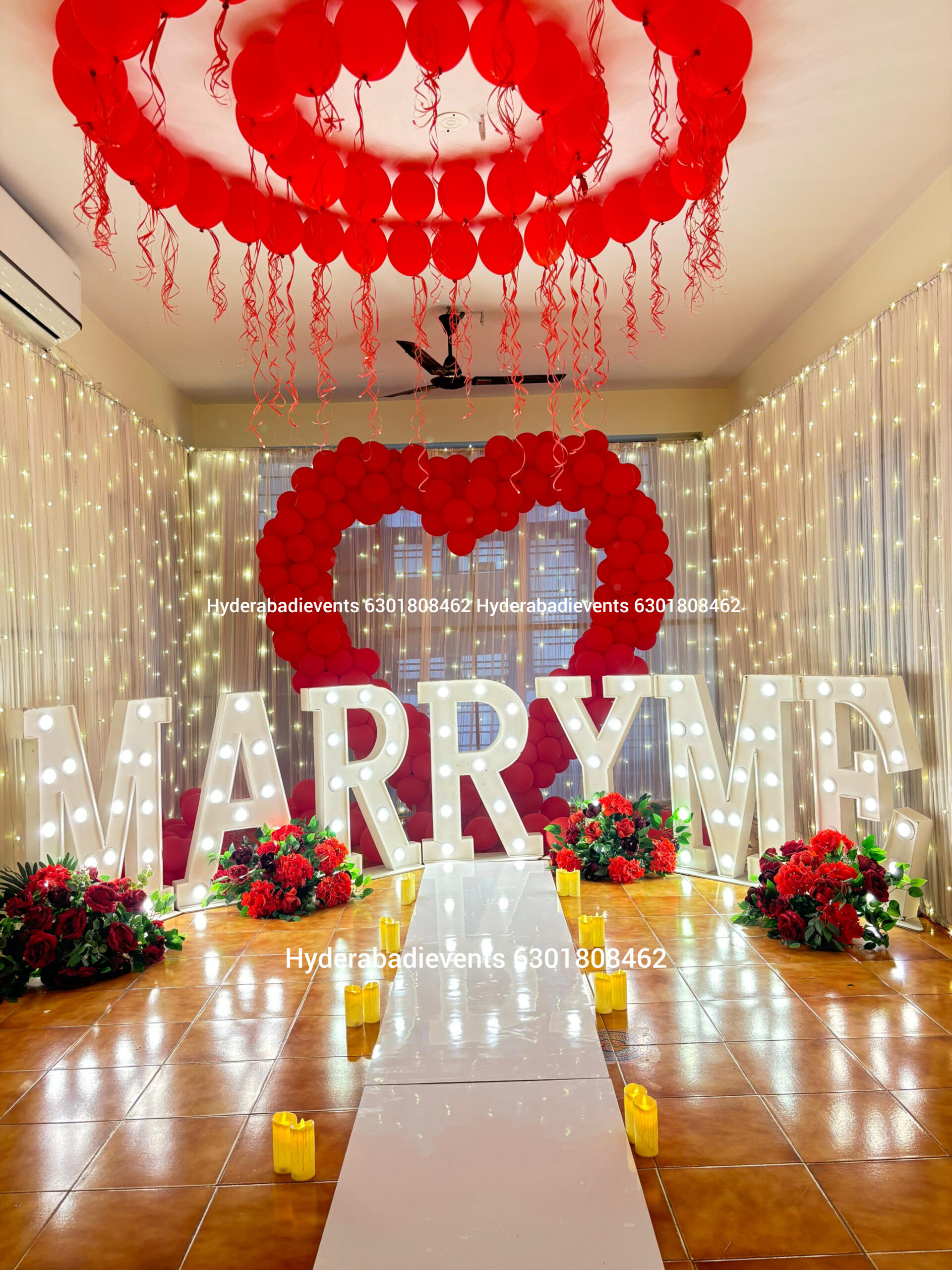 Elegant Marry Me Proposal Setup