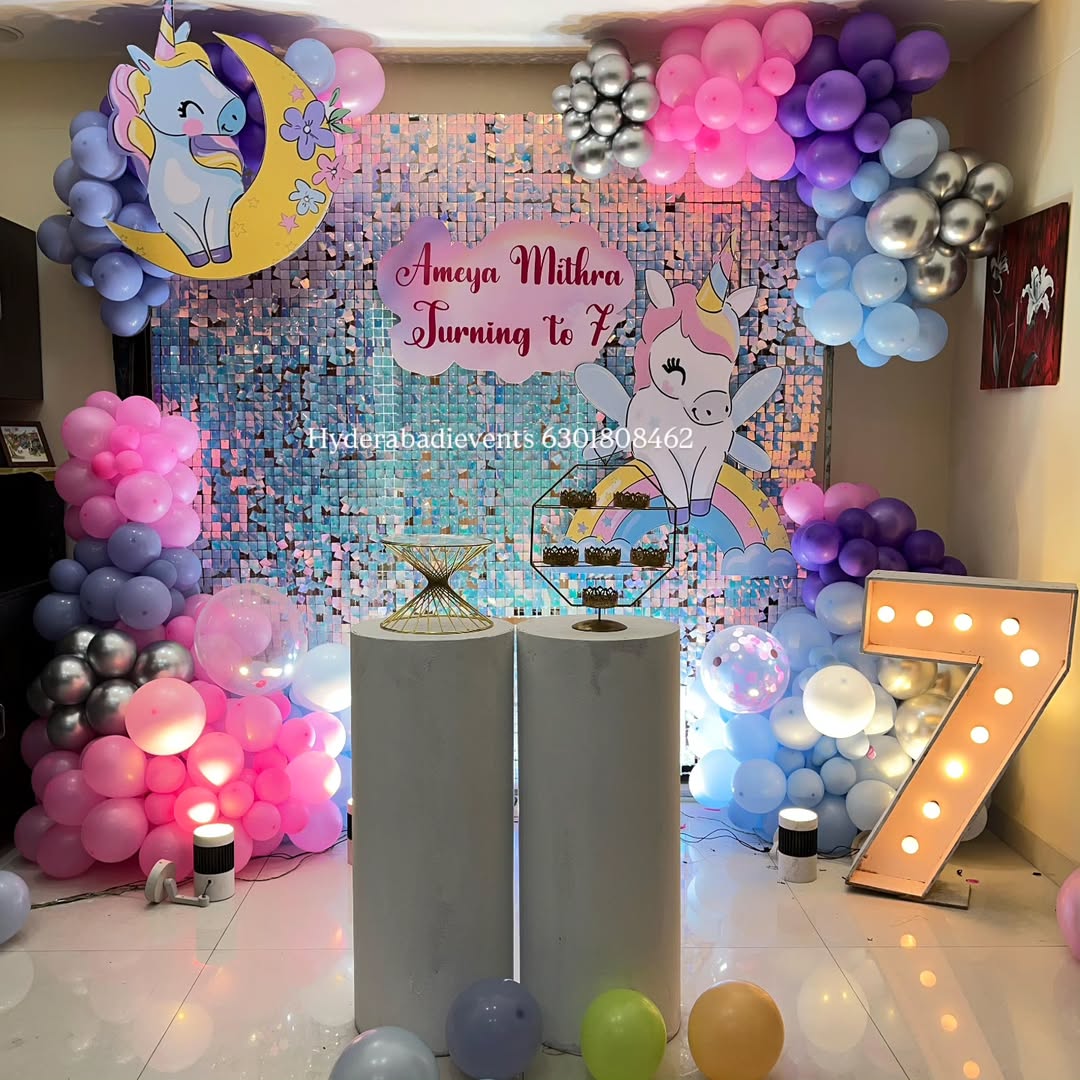 Shimmery Shinning Unicorn Theme Decor