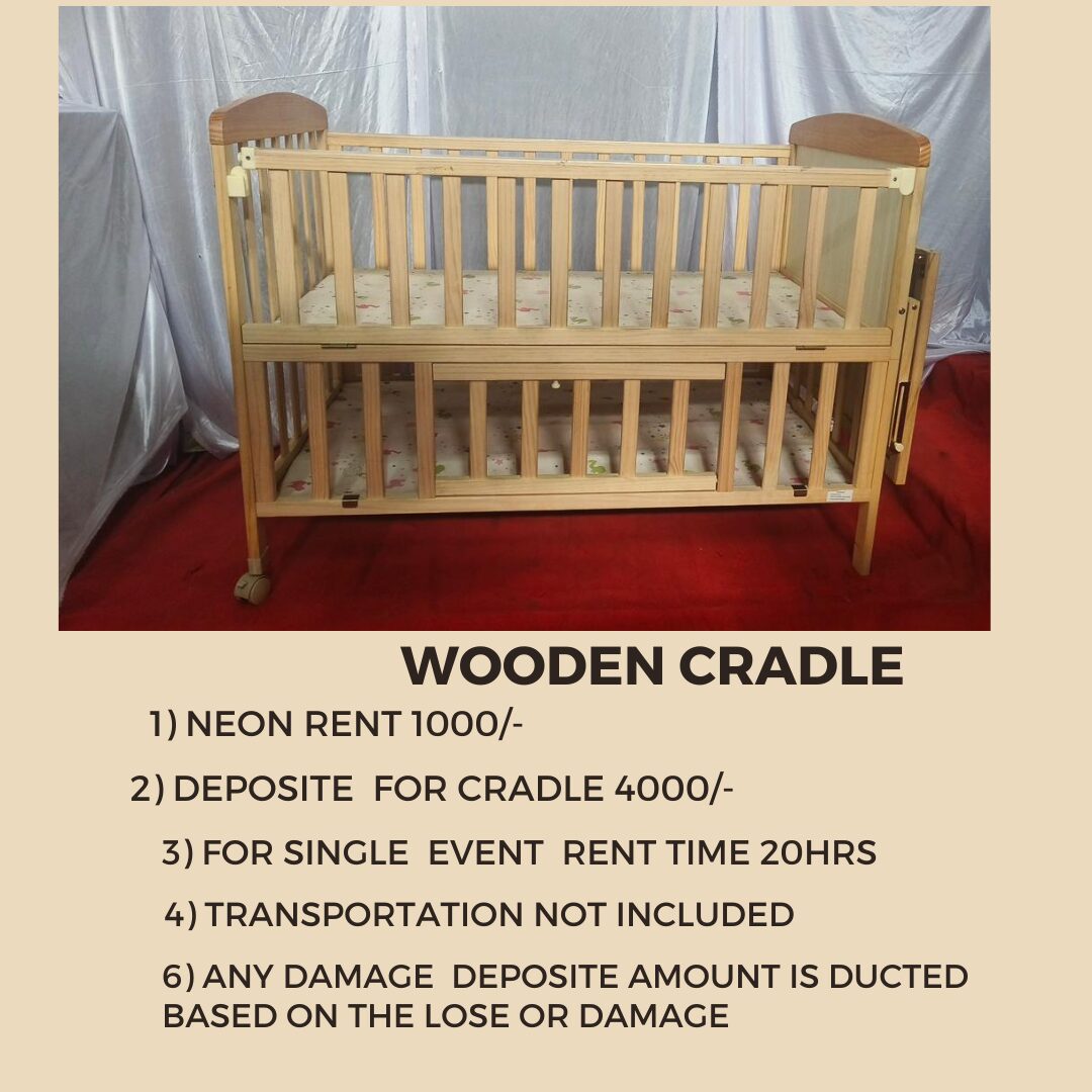 Wooden Baby Cradle Rental Hyderabad